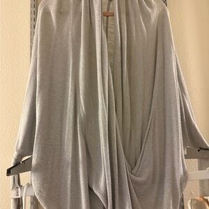 Draped Gray Cardigan